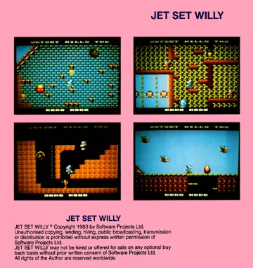 Jet Set Willy II box cover back